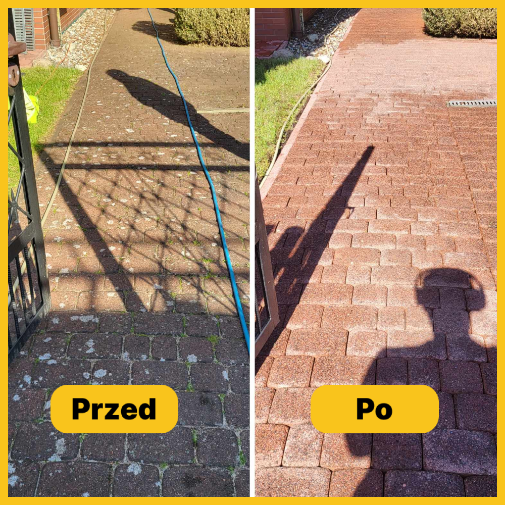 Czyszczenie kostki brukowej rumia